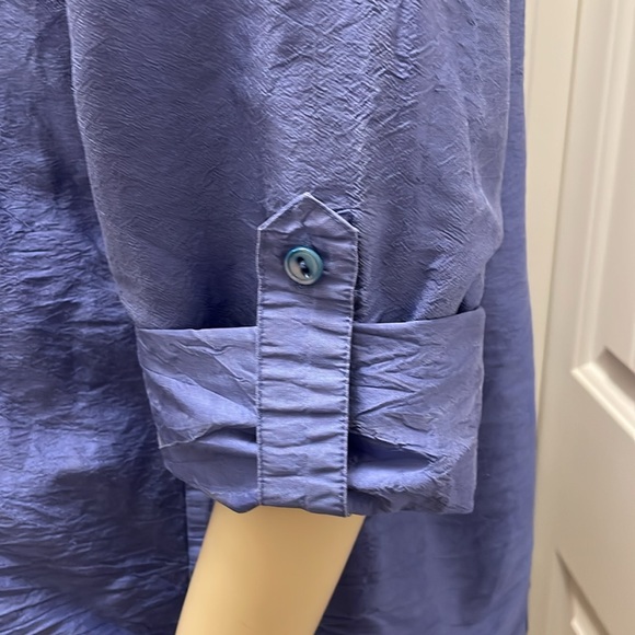 Chico’s Women’s Blue Silk 3/4 Sleeve Blouse Size 16 (Chico’s 3) - Picture 5 of 8